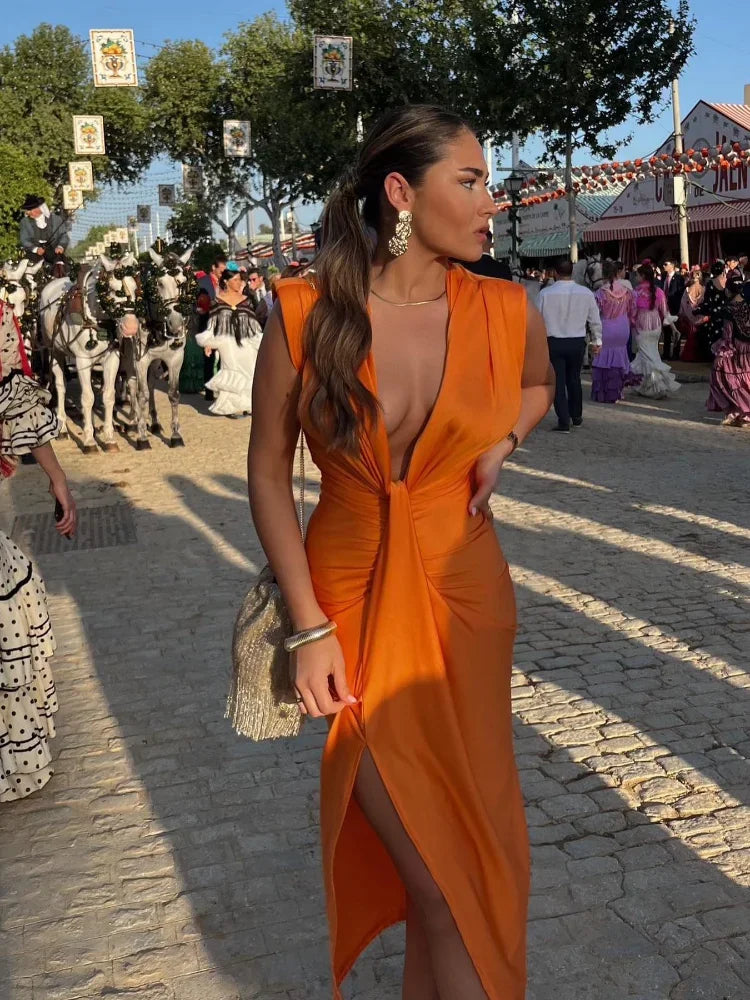 Vestido Plisado Elegante