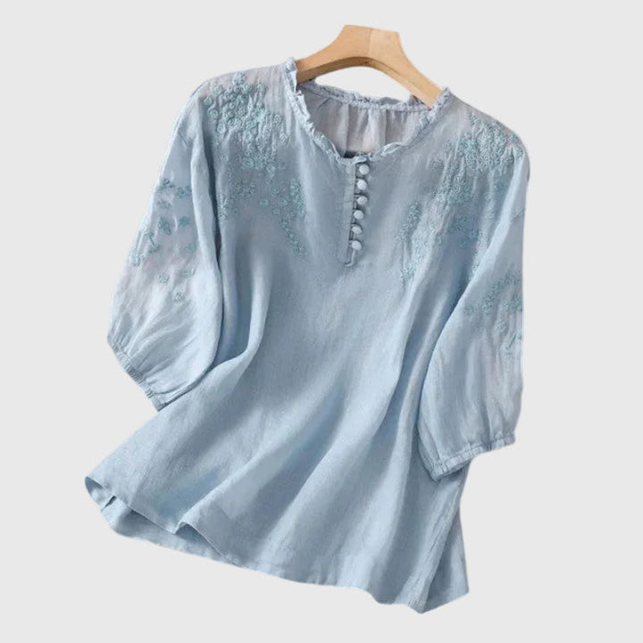 Vasilene | Blusa Elegante con Botones en el Frente